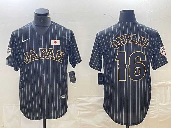 Men's Japan Baseball #16 Shohei Ohtani 2023 Black World Baseball Classic Stitched Jersey,We sell and wholesale Men's Japan Baseball #16 Shohei Ohtani 2023 Black World Baseball Classic Stitched Jersey on line form chian!
